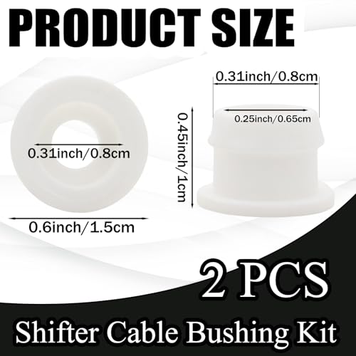 2PCS Shifter Cable Bushing Kit for Ford Edge Fusion Escape Transit Connect C-Max,Transmission Gear Shift Cable Bushing Repair Kit Transmission Gear Shift Linkage Replace OEM #DG9Z-7K340-A KV6Z-7K340-A