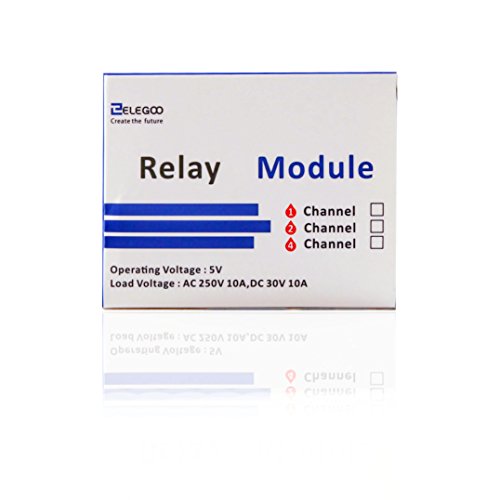 ELEGOO 4 Channel DC 5V Relay Module with Optocoupler for Arduino Projects - size: 4 Channel