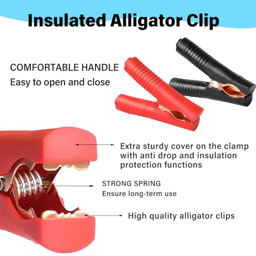 10AWG EC5 Jump Starter Cable with Battery Clamps - size: Alligator Clip to EC5