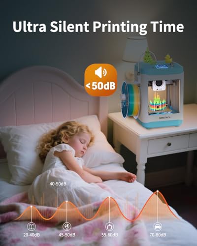 Fully Assembled Mini 3D Printer for Kids & Beginners with WiFi- Complete Starter Kit with Auto Leveling 3D Printer, 1 Roll of Filament, and SD Card, High-Speed, Fully Open Source, for Home & School - size: Mini M1S