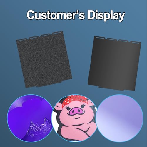 270×270mm Double-Sided PEI Build Plate for Snapmaker U1, Black Smooth & Textured Flexible Spring Steel Plate, PLA PLA+ TPU Low Temp Printing Bed - size: 270x270mm