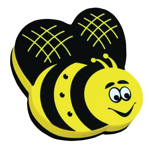 Magnetic Whiteboard Eraser; Bee Design (ASH10019) - color: Bee, size: Pack of 1