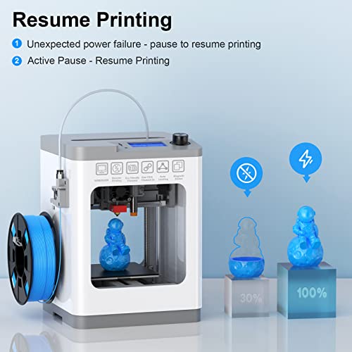 Entina Mini 3D Printers Tina2 Basic, Fully Assembled and Auto Leveling 3D Printer for Beginners and Kids, Easy Setup, Safe Design, High Precision Printing FDM Mini 3D Printer for Home & School - color: Grey