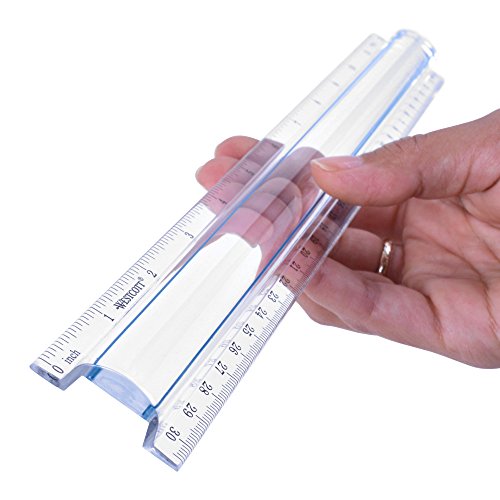 Westcott 15571 Clear Data Processing Magnifying Ruler, 12 Inch (Pack of 2) - size: 1 Count (Pack of 2)
