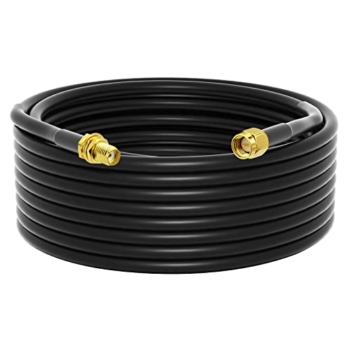onelinkmore RG58 SMA Female to Male Cable 35Ft, 50 Ohm Copper - size: 35FT
