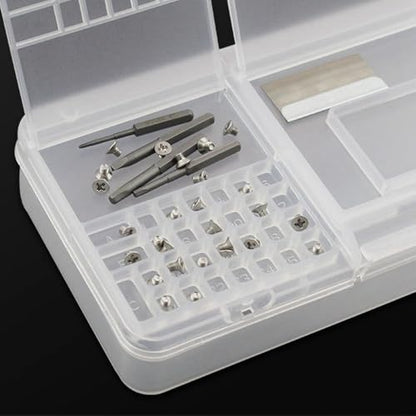 Clear Rectangular Double Layer Component Containers Hardware Organizers Box Storage Box Holder Component Storage Organization Tool