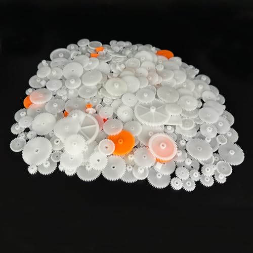 394PCS Small Motor Gears Plastic Gears for Motor RC Car Model Toy DIY Helicopter RC Toy Gear Replacement Module 0.5 (394)
