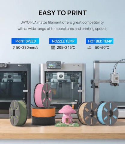 JAYO Matte PLA 3D Printer Filament 1.75mm, 1.1kg, Red - color: 1.1kg Red