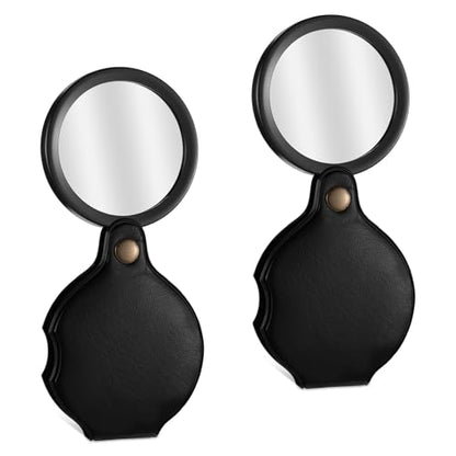 2 Pc 20X Pocket Magnifier Mini Portable Pocket Magnifier for Senior Student