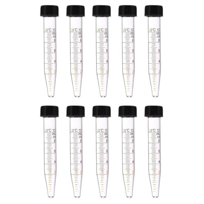 PATIKIL 10ml Centrifuge Tubes, 10 Pcs Glass Graduated Centrifuge Vials with Screw Cap Conical Bottom Test Tube Storage Container for Sample Laboratory Liquid - size: 10ml