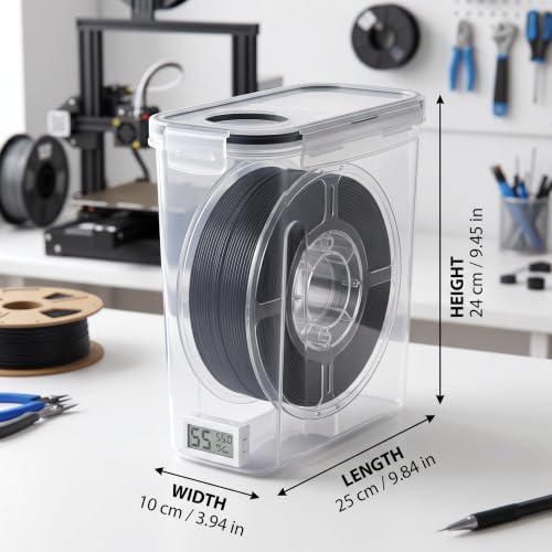 6Pack 3D Filament Storage Box with Temperature Humidity Monitor