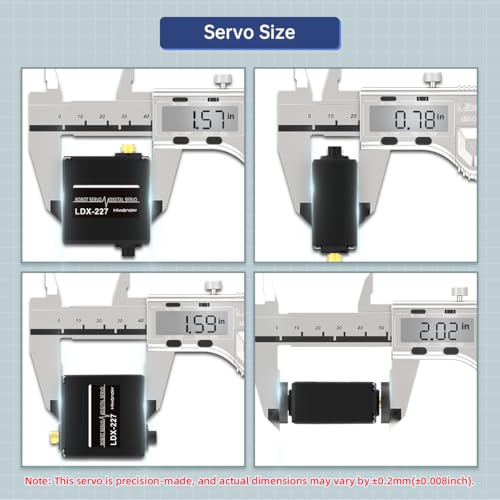 LewanSoul LDX-227 Full Metal Gear Standard Digital Servo with 17kg High Torque Dual Ball Bearing for Robot(Control Angle 270) - size: Control Angle 270°