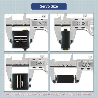 LewanSoul LDX-227 Full Metal Gear Standard Digital Servo with 17kg High Torque Dual Ball Bearing for Robot(Control Angle 270) - size: Control Angle 270°