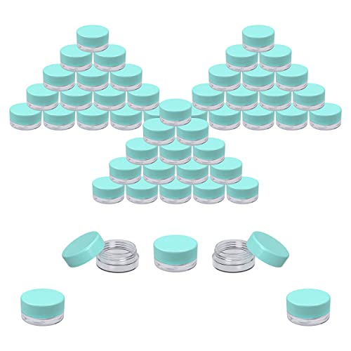 Sample Containers, Lip Balm Containers, Small, Blue Plastic, 3 Gram, 50PK - color: Blue, size: 50 Pack