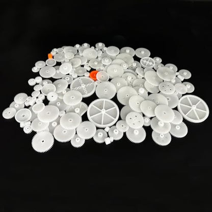 149PCS Module 0.5 Plastic Gears Single Gear Reduction Gear Small Motor Gears for DC Motor RC Car Truck Robot Helicopter DIY Model Toy Gear Replacement Part (149)