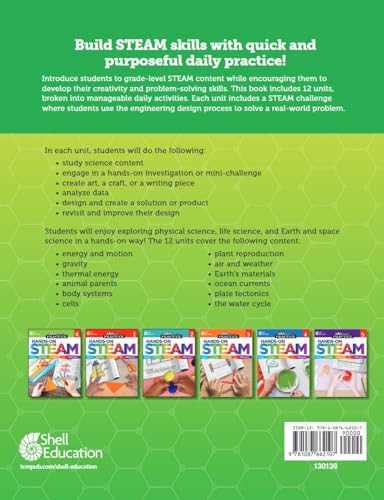 180 Days®: Hands-On STEAM for Grade 6: Practice, Assess, Diagnose