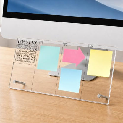 Boss Lady Memo Board Boss Day Gifts Acrylic Monitor Memo Board - color: Boss Lady