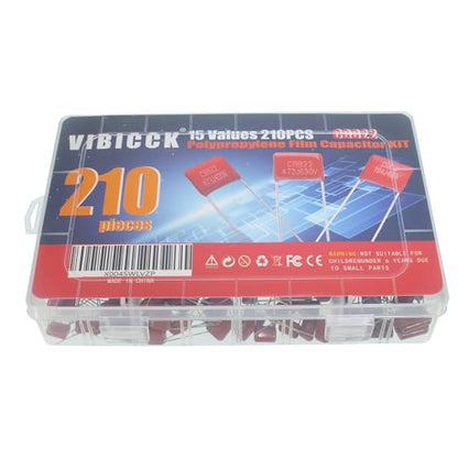 15 Values 210 Pcs CCB Metallized Polypropylene Film DC Capacitor kit