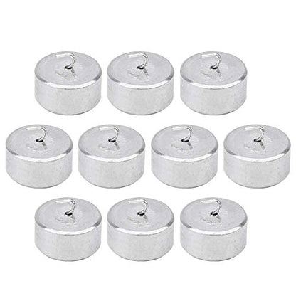Double Hooked Weight Set, 10 PCS 50g Metal Hanging Hook Weights with Hooks and Ring Lever, Principle Physical Experimental Teaching Tool with a Plastic Box for General Science Physics Laboratory Work