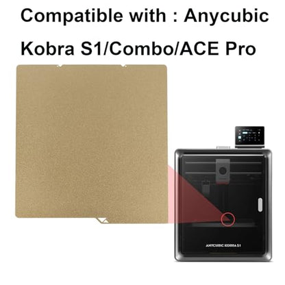 264x276MM Build Plate PEI Sheet for Kobra S1 Combo, Gold - color: Gold