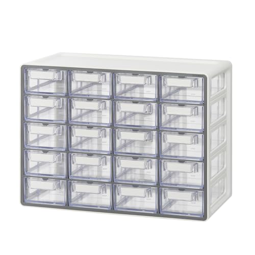 Blue Ginkgo 20-Drawer Storage Cabinet Organizer, Grey, Made in Korea - color: GREY, size: 20 Drawer