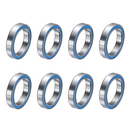 uxcell 8 Pcs 6803-2RS Deep Groove Micro Bearing, 17x26x5mm Chrome Steel - size: 6803-2RS