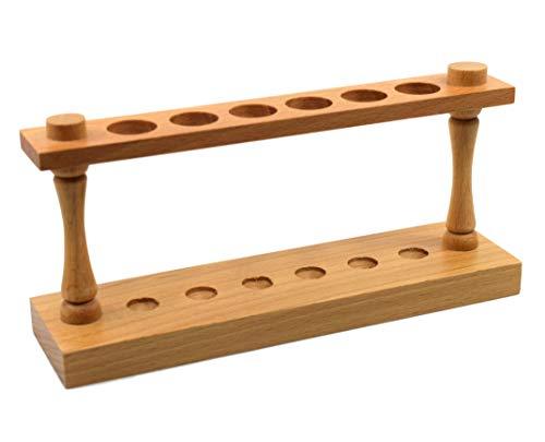 EISCO Wooden Stand for Test Tubes, Test Tube Rack, 6 Slots, 22mm, 9.75"