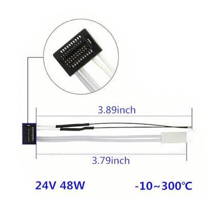 24V 48W Ceramic Heater Thermistor Kit High Temperature Sensor with Fixing Clip and Silicone Sock Compatible with Bambu Lab P1P / P1S (for P1P/S) - style: For P1P/S