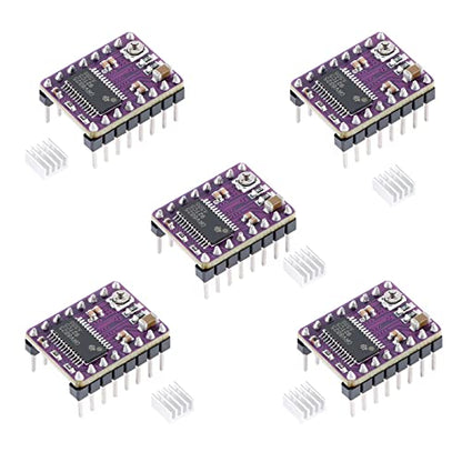 DRV8825 Stepper Driver, DRV8825 Stepper Motor Driver Module for 3D Printer Stepper Driver 4-Layer PCB Board, Send Heat Sink(5PCS)