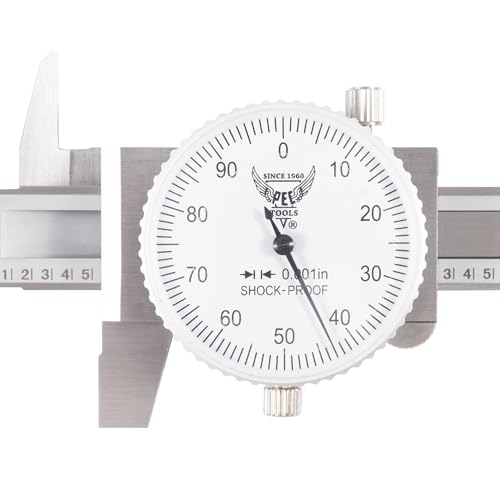 PEC Dial Caliper 0-4 Inch, Stainless Steel Precision Measuring Tool - size: 0-4“