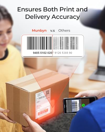 MUNBYN Bluetooth Thermal Label Printer, 4x6 Shipping Label Printer - color: White