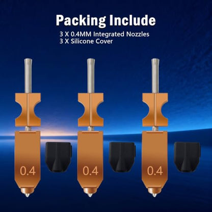 Upgrade 3PK 0.4MM AD5X Hotend Nozzle for Falshforge AD5X Hot End - style: 3PK 0.4mm