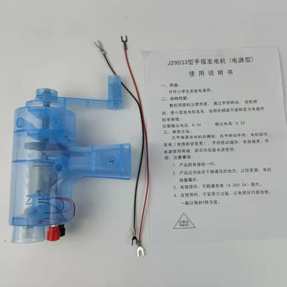 GANAZONO Hand Crank Generator Kit for Kids Educational Physics Science Experiment Portable Miniature Power Generator Teaching Tool 5.3 Inch