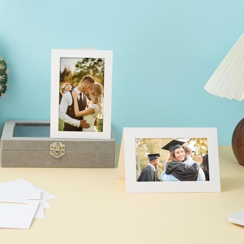 Silunkia 60 Packs White Photo Frame Cards and Envelopes for 4 x 6 Picture - color: White, size: 4x6