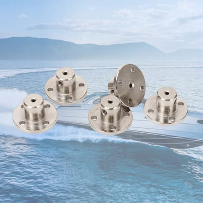 5 Pack 2mm Flange Coupling Connector, Steel Model Coupler Accessory, Shaft Axis Fittings for DIY RC Model Motors, Hardware, High Hardness Coupling Connector, Silver