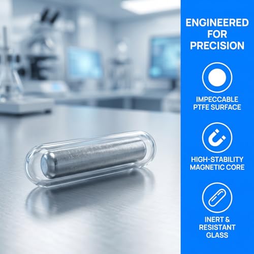 Mobestech Glass Magnetic Stir Bar 1.25 Inch, PTFE Laboratory Stirring Rod for Magnetic Stirrer and Mixer Bar for Scientific Experiments