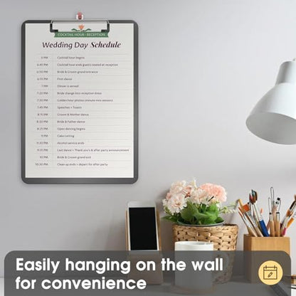 Plastic Clipboards, Grey 8.5x11 Clip Board - color: Grey