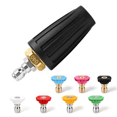 Pressure Washer Turbo Nozzle, 4000 PSI, 4.0 GPM with 7 Spray Nozzle Tips