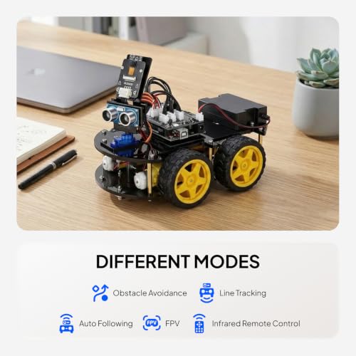 ELEGOO UNO R3 Smart Robot Car Kit V4 with Camera, Compatible with Arduino