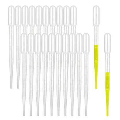 moveland 120PCS 3ML Plastic Transfer Pipettes Disposable for Oil Lab Art - size: 3ML