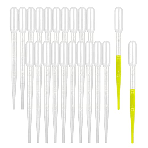 Moveland 200PCS 3ml Disposable Plastic Transfer Pipettes for Oil Lab Art - size: 3 ML