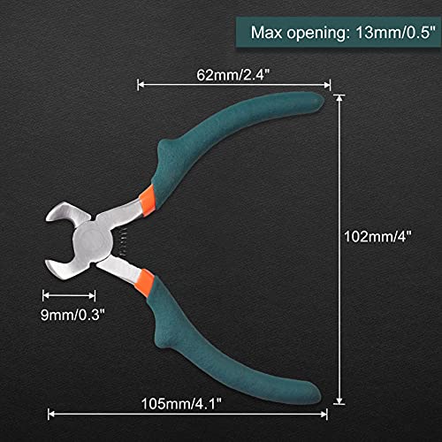 4 Inches Mini End Nipper Pliers Precision Wire End Cutting Plier End Cutting Pliers Micro Jewelry Beading Making Tool Convex Shoulder Grip Precision Handcraft Making Hand Tool - style: Mini End Nipper Pliers