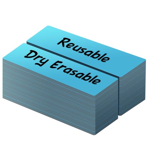 LLPT Dry Erase Magnetic Labels, 0.5" x 2" 50 Packs, Blue - color: Blue, size: 0.5" x 2"