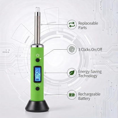 Real-time Temperature Reading Device, Digital thermocouple Thermometer Kits - (Green) - color: Green