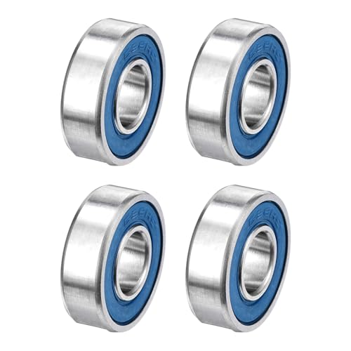 uxcell 4 Pcs 698-2RS Micro Bearings, 8x19x6mm Chrome Steel, ABEC7 - size: 698-2RS