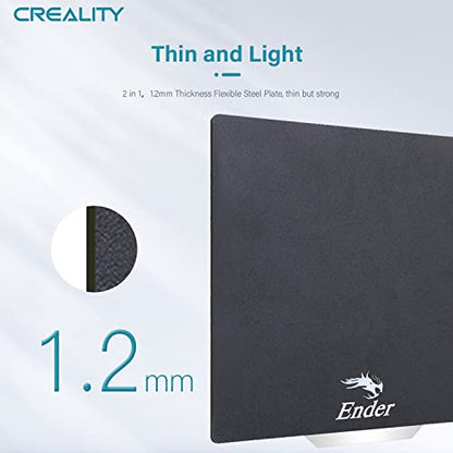 Creality Official Ender 3 Build Plate, 235x235mm Double-Sided Magnetic Bed Plate Smooth+Textured Surface Flexible Removable Printing Platform for Ender 3/3 V2/3 Pro/3 S1/3 S1 Pro/3 V3 SE/K1C/K1 SE - style: Smooth+Textured