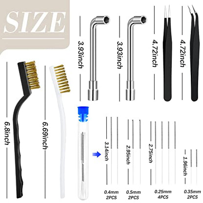 16 Pieces 3D Printer Nozzle Wrench Cleaning Kit, 6mm 7mm L-Shaped Wrench