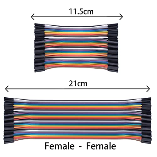 Aypzuke 20cm 240pcs Breadboard Jumper Wires Cable Kit Male to Female Compatible for Arduino Projects and Raspberry Pi - size: 20cm