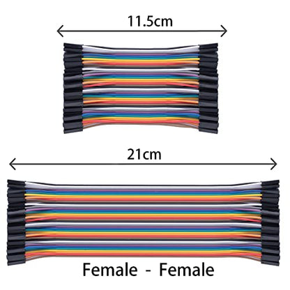 Aypzuke 20cm 240pcs Breadboard Jumper Wires Cable Kit Male to Female Compatible for Arduino Projects and Raspberry Pi - size: 20cm