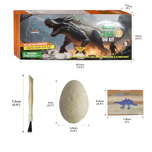Dino Eggs Dig Kit 12 Dinosaur Eggs Toys for Kids